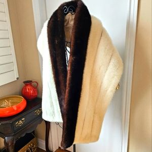 Vintage 1950s Elsa Schiaparelli real fur scarf, very rare and in great condition